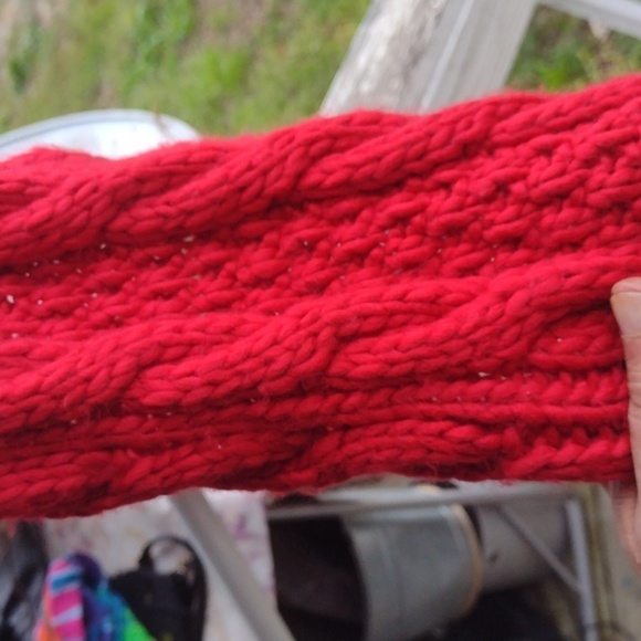 Set of 3 Brown And Red Scarves/Shawls - Picture 2 of 4